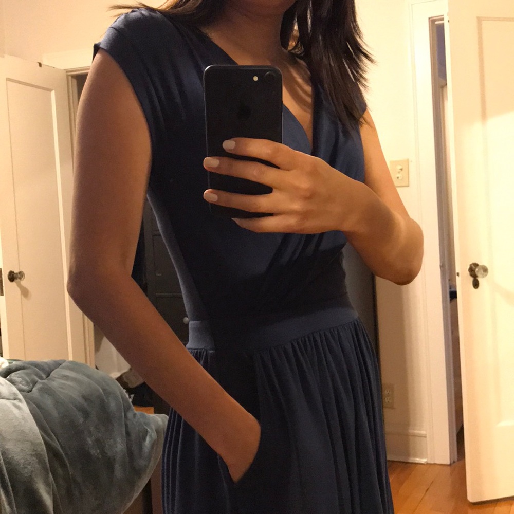 Modal Cotton Tart Valentia Dress in Navy